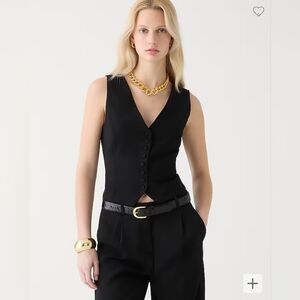 NWT J. Crew Slim-fit tuxedo vest in city crepe, size 0
